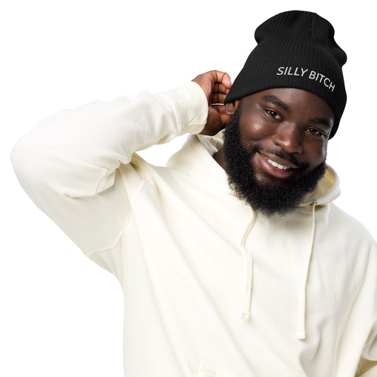 SILLY BITCH - Organic ribbed beanie