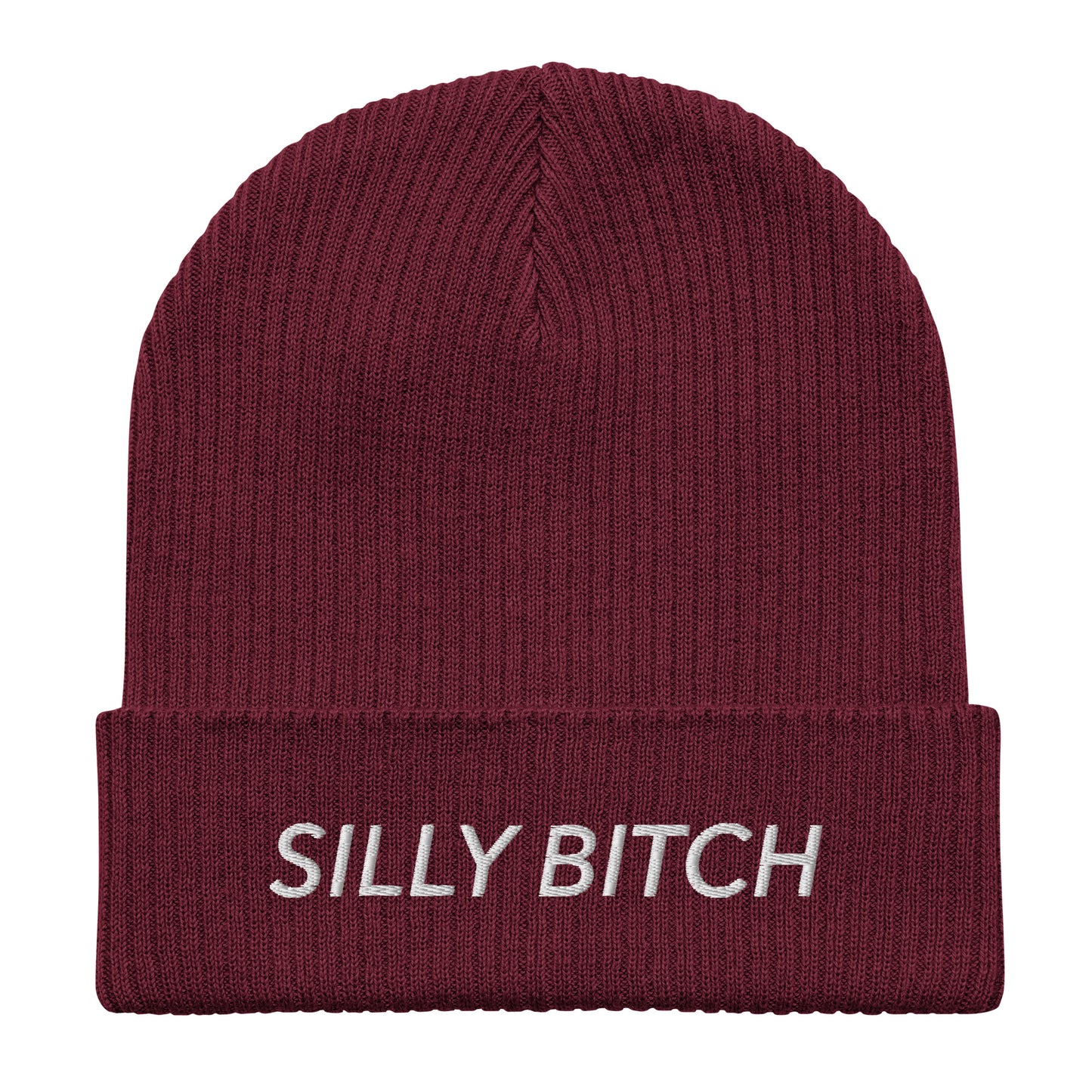 SILLY BITCH - Organic ribbed beanie